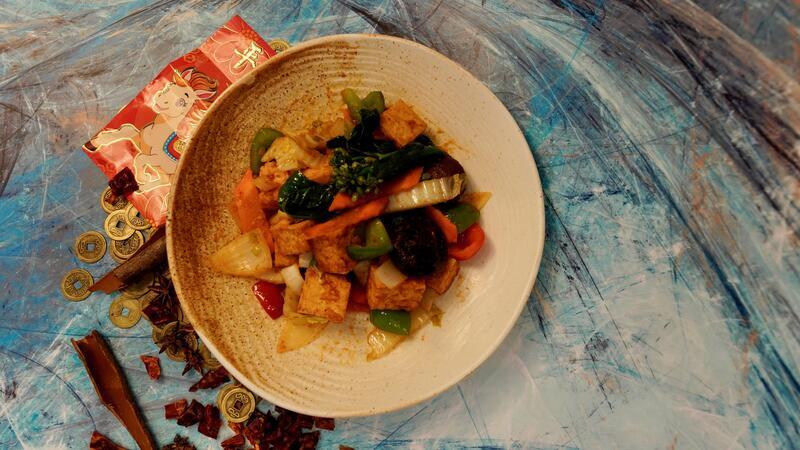canton tofu and vegetables